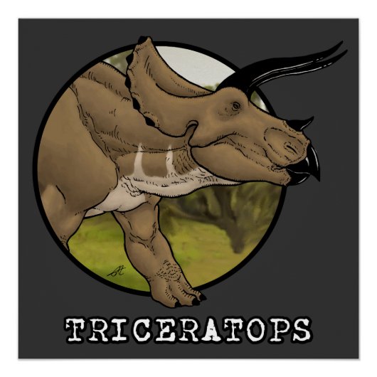 Triceratops Perfect Poster (Voorkant)