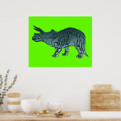 Triceratops Poster (Keuken)