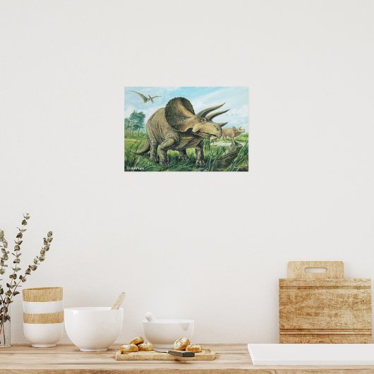 Triceratops Poster (Keuken)