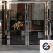 Triceratops Raamsticker (Kantoordeur)