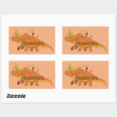 Triceratops Rechthoekige Sticker (Vel)
