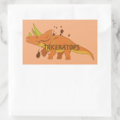 Triceratops Rechthoekige Sticker (Tas)