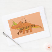 Triceratops Rechthoekige Sticker (Envelop)
