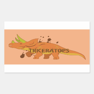 Triceratops Rechthoekige Sticker