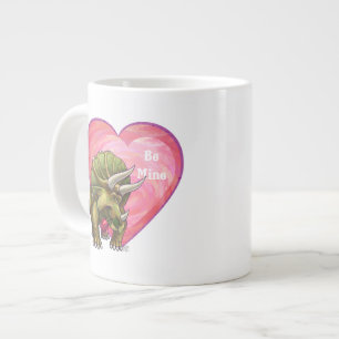 Triceratops Red Rose Heart Grote Koffiekop