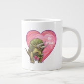 Triceratops Red Rose Heart Grote Koffiekop (Rechts)
