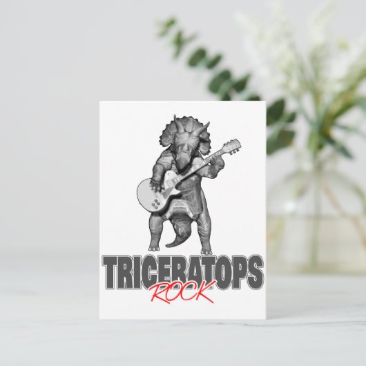 Triceratops Rocks Briefkaart (Staand voorkant)