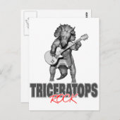 Triceratops Rocks Briefkaart (Voorkant / Achterkant)