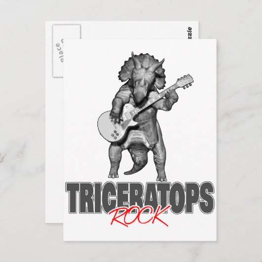 Triceratops Rocks Briefkaart (Voorkant / Achterkant)