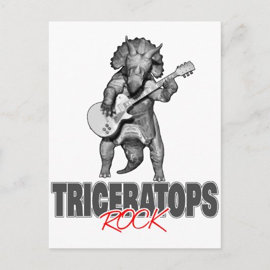 Triceratops Rocks Briefkaart (Voorkant)