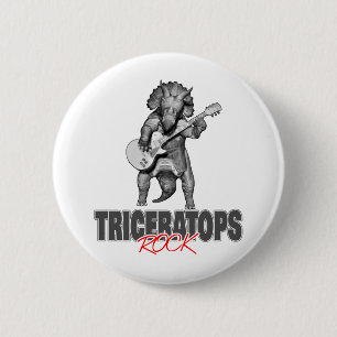 Triceratops Rocks Ronde Button 5,7 Cm