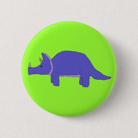 Triceratops Ronde Button 5,7 Cm (Voorkant)