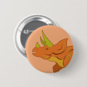Triceratops Ronde Button 5,7 Cm (Voorkant /achterkant)