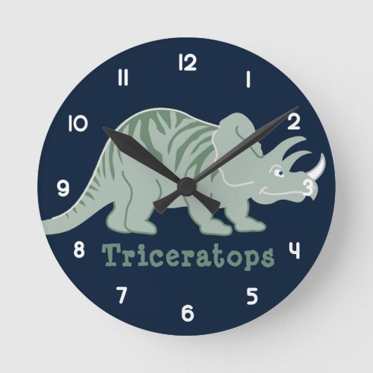 Triceratops Ronde Klok (Voorkant)
