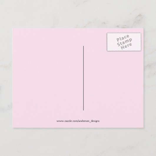 Triceratops  Roze Dinosaur Briefkaart (Achterkant)