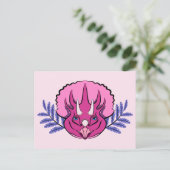 Triceratops  Roze Dinosaur Briefkaart (Staand voorkant)