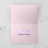 Triceratops Roze Dinosaur Girl Birthday Kaart (Binnen)