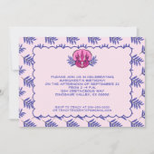 Triceratops  Roze Dinosaur Girl Birthday Kaart (Voorkant)