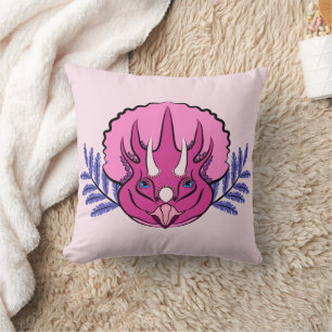 Triceratops Roze Dinosaur Kussen