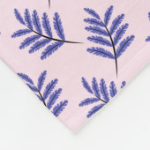 Triceratops Roze Dinosaur met Leaf Pattern Fleece Deken (Hoek)