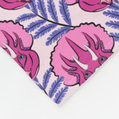Triceratops  Roze Dinosaur Patroon Fleece Deken (Hoek)