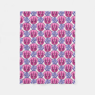 Triceratops  Roze Dinosaur Patroon Fleece Deken