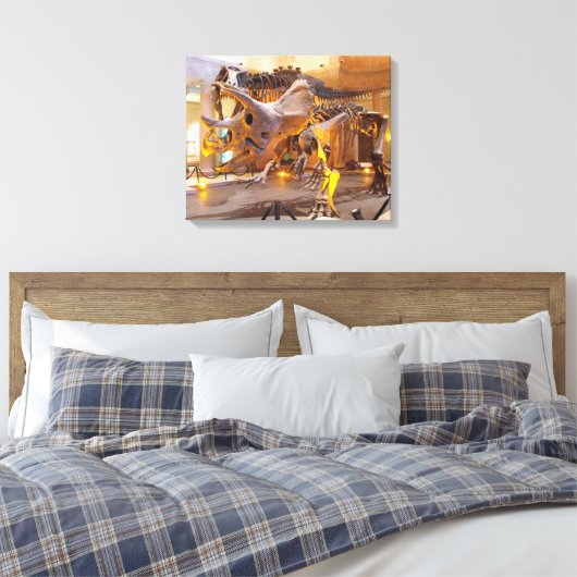 Triceratops Skeleton Canvas Print (Insitu (Slaapkamer))