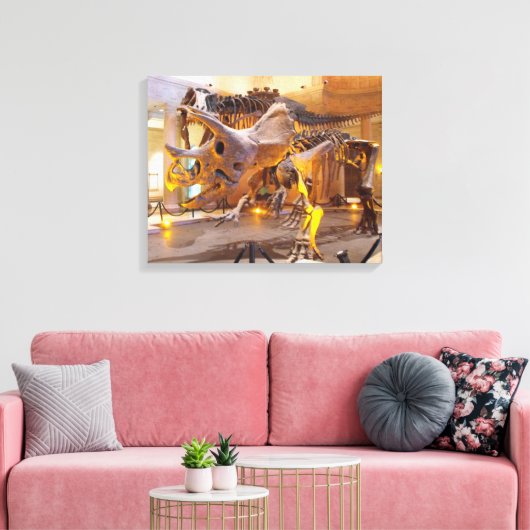 Triceratops Skeleton Canvas Print (Insitu (Woonkamer))
