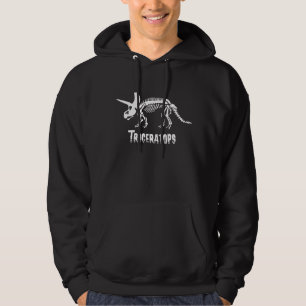 Triceratops Skeleton Dinosaur Fossil Hoodie