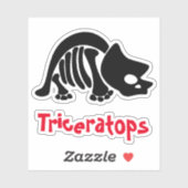 Triceratops Skeleton Sticker (Vel)
