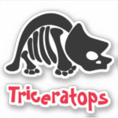 Triceratops Skeleton Sticker (Voorkant)