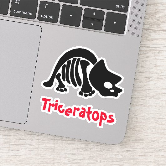Triceratops Skeleton Sticker (Detail)