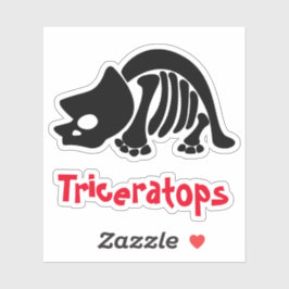 Triceratops Skeleton Sticker