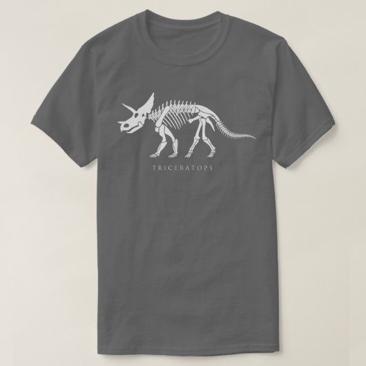Triceratops Skeleton Three Horn Dinosaur Botten Fa T-shirt (Design voorkant)