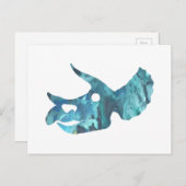 Triceratops Skull Art Briefkaart (Voorkant / Achterkant)