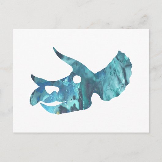 Triceratops Skull Art Briefkaart (Voorkant)