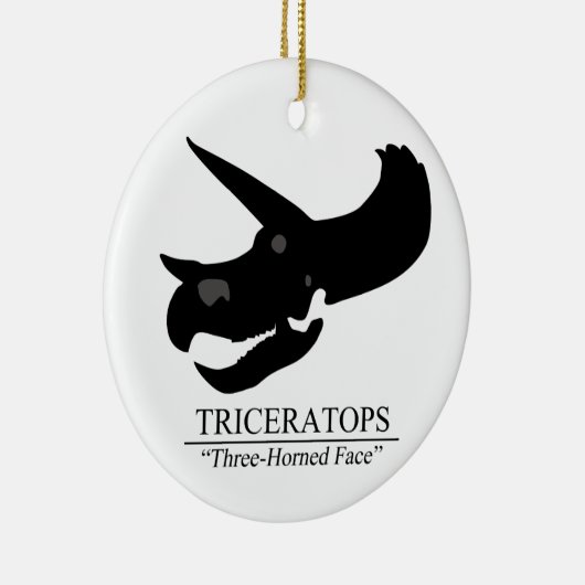 Triceratops Skull Keramisch Ornament (Rechts)