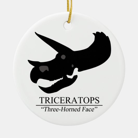 Triceratops Skull Keramisch Ornament (Voorkant)