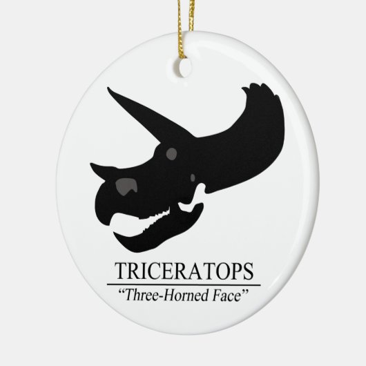 Triceratops Skull Keramisch Ornament (Links)
