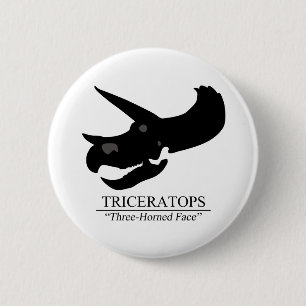 Triceratops Skull Ronde Button 5,7 Cm