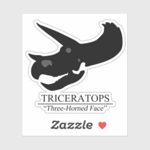 Triceratops Skull Sticker