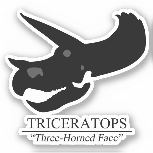 Triceratops Skull Sticker (Voorkant)