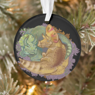 Triceratops Snuggles Ornament