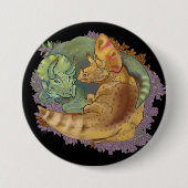 Triceratops Snuggles Ronde Button 7,6 Cm (Voorkant)