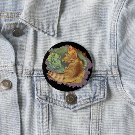 Triceratops Snuggles Ronde Button 7,6 Cm (In situ)