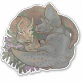 Triceratops Snuggles Sticker (Voorkant)