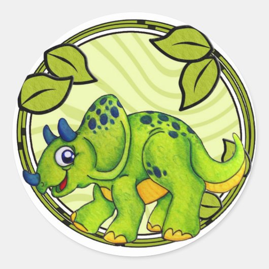 Triceratops Sticker (Voorkant)