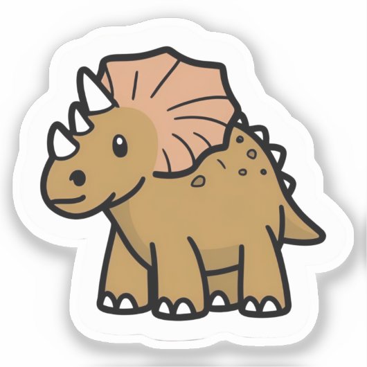 Triceratops Sticker (Voorkant)
