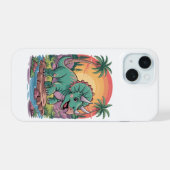 Triceratops triomf iPhone 15 case (Achterkant horizontaal)