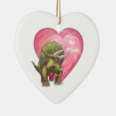 Triceratops Valentijnsdag Keramisch Ornament (Rechts)